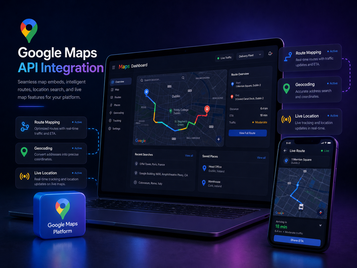 Google Maps / Calendar / Sheets