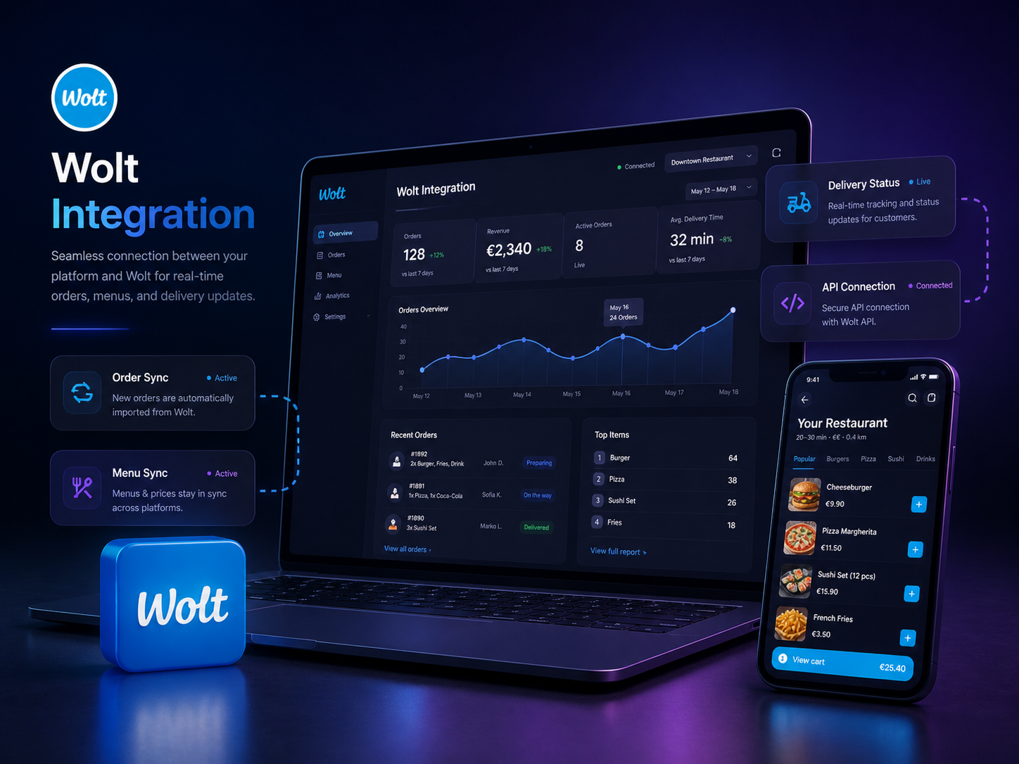 Wolt POS / Menu Sync logo
