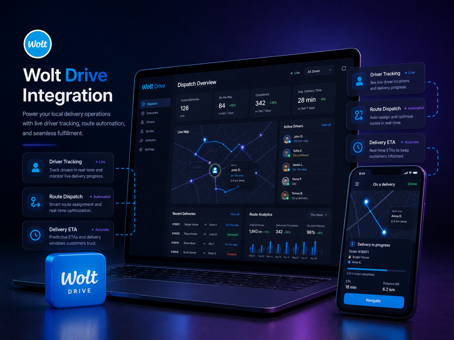 Wolt Drive logo